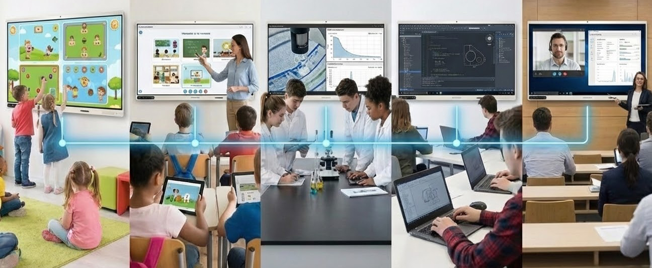 Tecnología educativa para todos los niveles: preescolar, primaria, secundaria, preparatoria y universidad