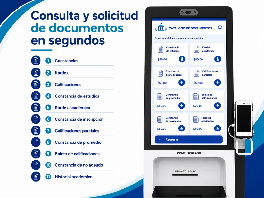 Computerland Kiosk para escuelas: trámites y consultas